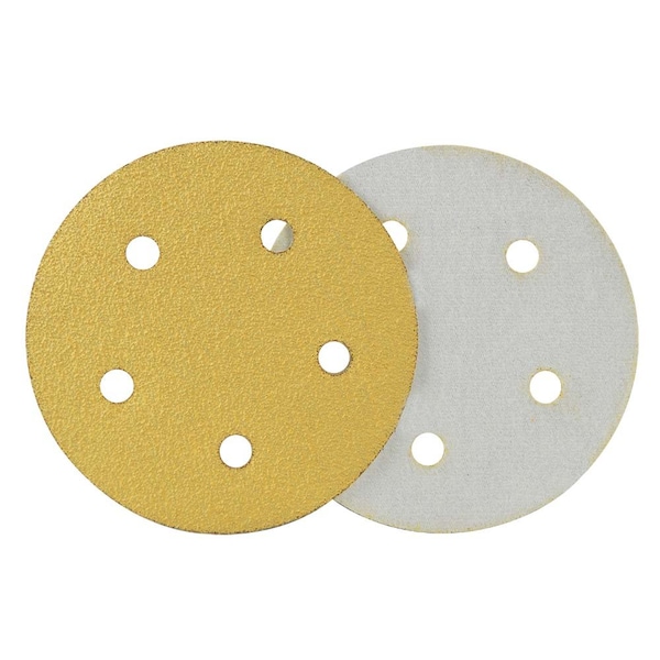Superior Pads And Abrasives 80 Grit 5 Inch Diameter 5-Hole PSA Sanding Paper (Ceramic Aluminum Oxide), PK 25 SD556P - main